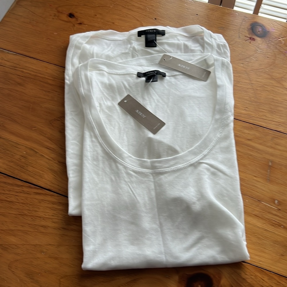 J Crew White T-Shirts (2 pieces)